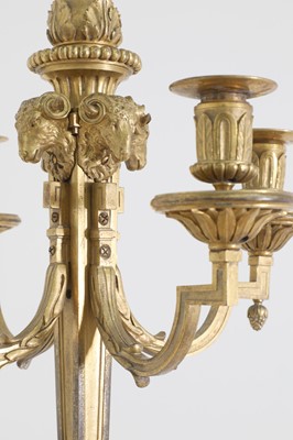 Lot 103 - A fine ormolu five-light candelabrum