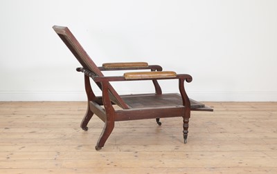 Lot 475 - A mahogany library armchair