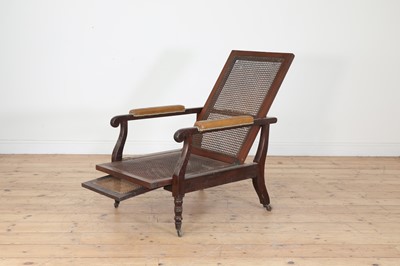 Lot 475 - A mahogany library armchair