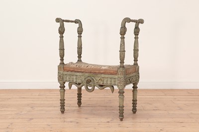 Lot 547 - A carved and painted window seat