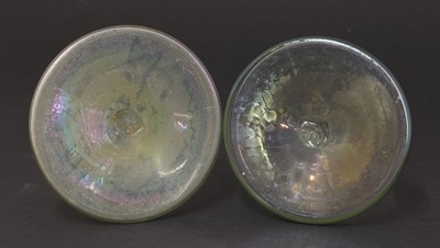 Lot 59 - A pair of Loetz-style glass vases