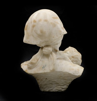 Lot 166 - A carved alabaster bust
