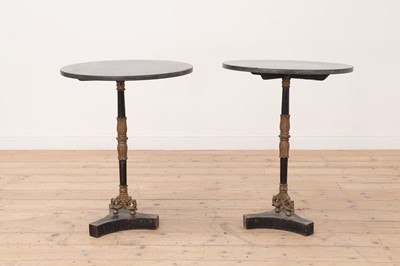 Lot 506 - A pair of Regency-style cast iron side tables