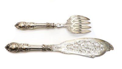 Lot 2 - A pair of Victorian silver fish servers