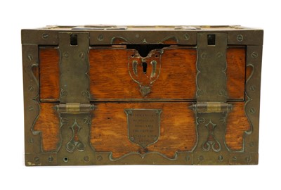 Lot 273 - A Victorian oak church collection box