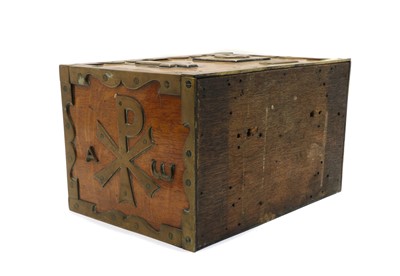Lot 273 - A Victorian oak church collection box
