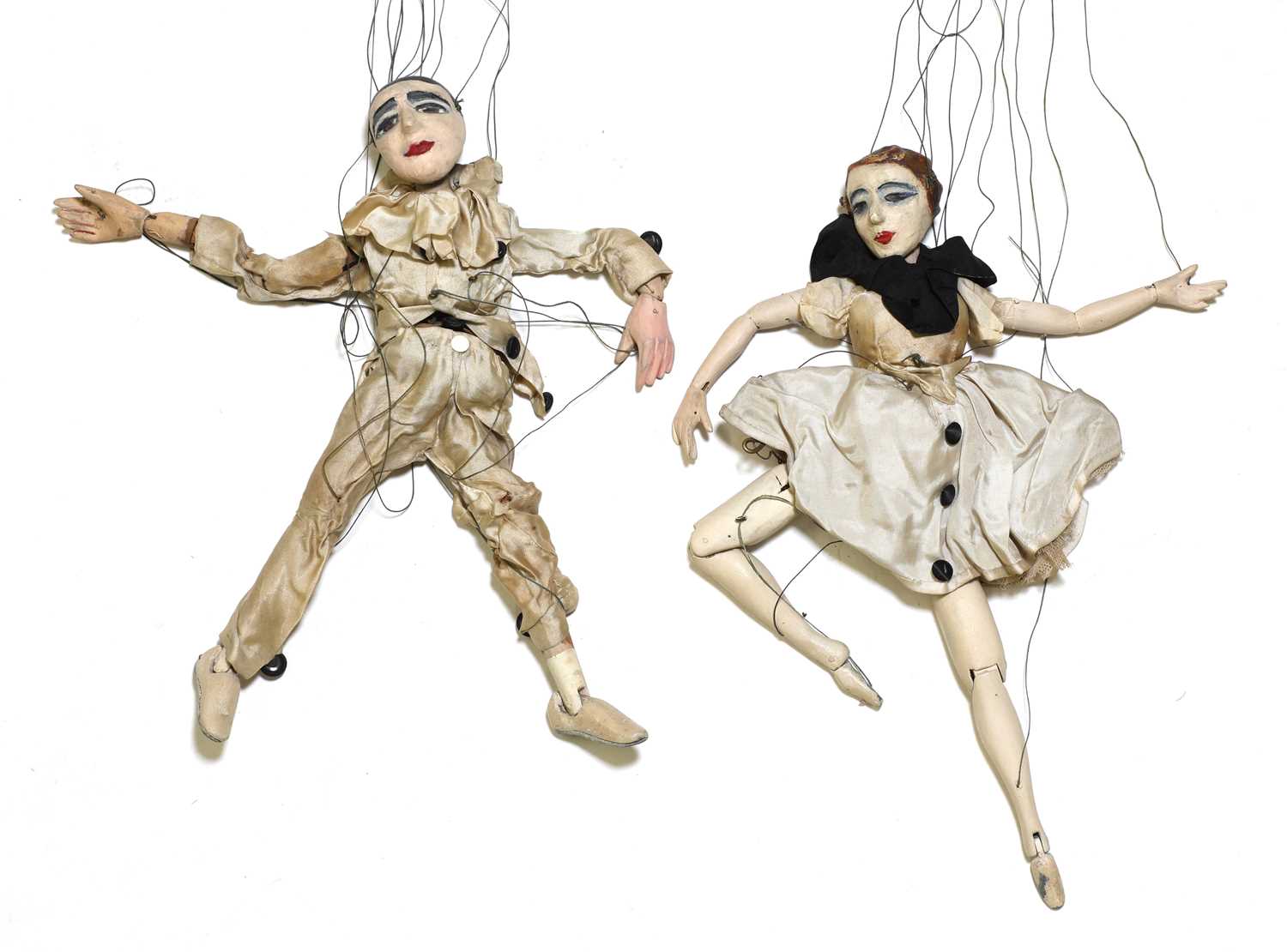 Lot 221 - The Jacquard Puppets 'Pierrot' and 'Pierette'