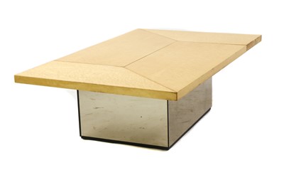 Lot 357 - A French bird's-eye maple coffee table/bar