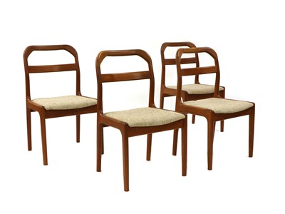Lot 319 - A set of four Danish teak dining chairs