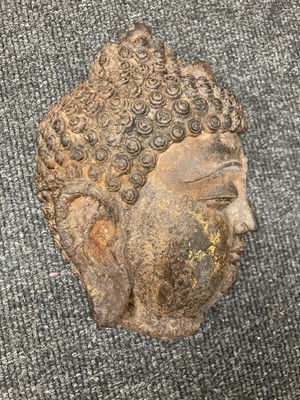 Lot 166 - A Chinese Iron Buddha head