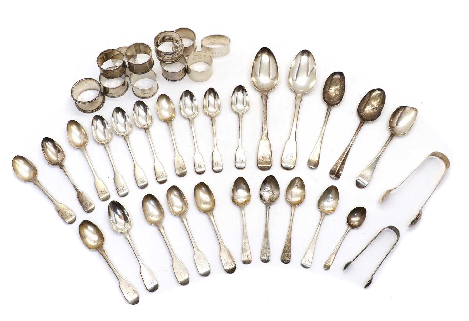 Lot 19 - A collection of silver flatware