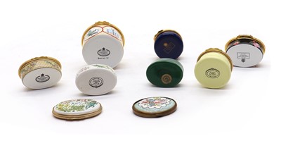 Lot 246 - A collection of seven enamel boxes