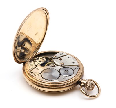 Lot 546 - A 9ct gold Syren top wind hunter pocket watch