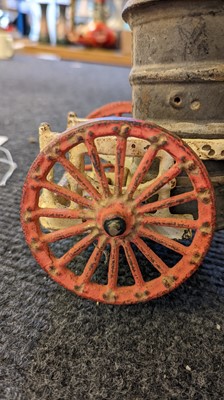 Lot 185 - An American cast iron Horse Drawn Fire Pump toy