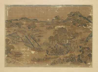 Lot 159 - A large Chinese kesi 'Duanwu Festival' panel