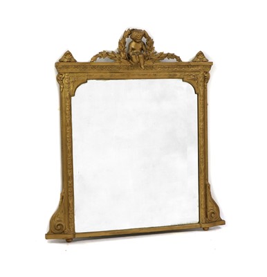 Lot 381 - A Victorian gilt gesso overmantel mirror