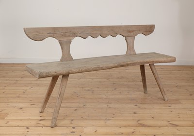 Lot 529 - A weathered pine bench