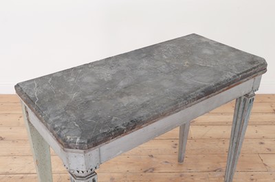 Lot 535 - A marble-topped console table