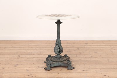 Lot 459 - A cast iron naturalistic table pedestal