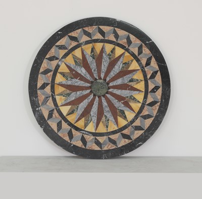 Lot 512 - A circular specimen marble tabletop