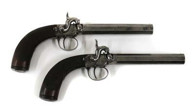 Lot 108 - A pair of percussion belt pistols