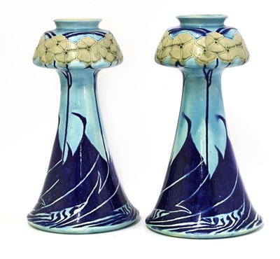 Lot 16 - A pair of Minton secessionist vases