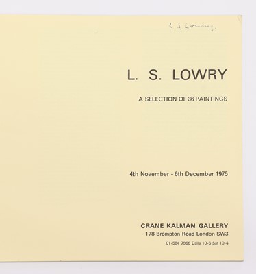 Lot 274 - Signed exhibition catalogue