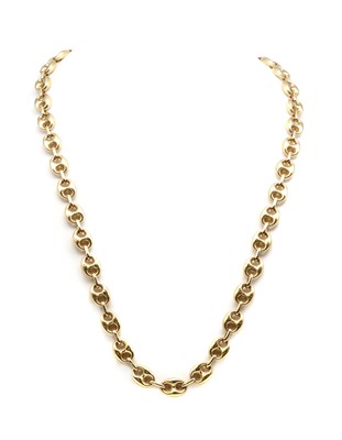 Lot 167 - A 9ct gold hollow anchor link chain