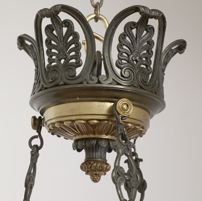 Lot 246 - A Charles X bronze and parcel-gilt chandelier