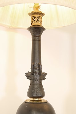 Lot 89 - A pair of extraordinary and large Napoleon III moderator table lamps
