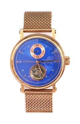 Lot 374 - A rose gold plated Constantin Weisz automatic bracelet watch