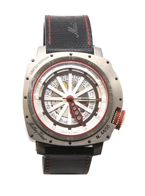 Lot 582 - A gentlemen's titanium Mathey-Tissot limited edition 'Storm' automatic strap watch