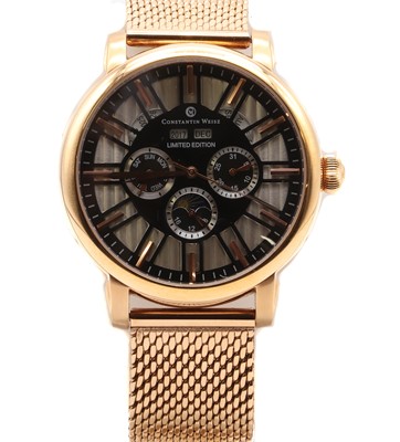 Lot 514 - A rose gold plated Constantin Weisz automatic bracelet watch