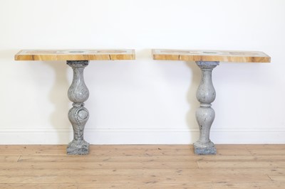 Lot 236 - A pair of shallow console tables