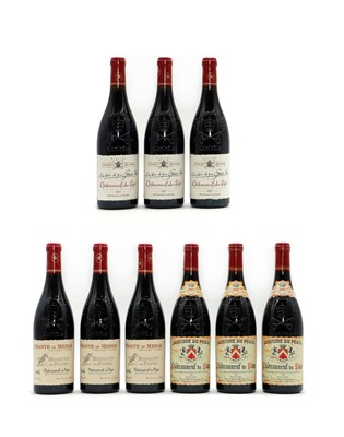 Lot 197 - Chateauneuf-du-Pape wines comprising Bosquet des Papes, 2007 (3) and six various others