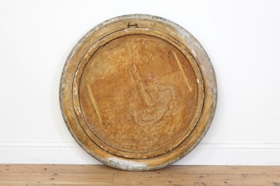 Lot 1 - A scagliola circular marble table top