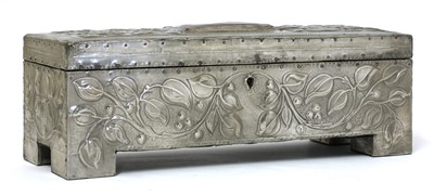 Lot 71 - An Arts and Crafts pewter box and cover