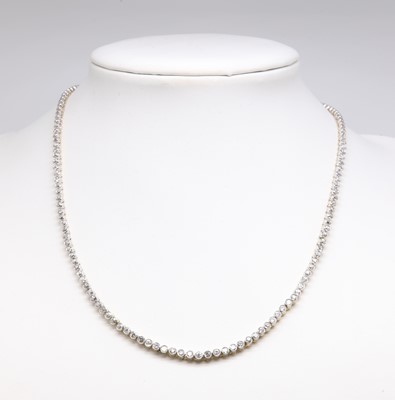 Lot 166 - A diamond set rivière necklace, c.1930
