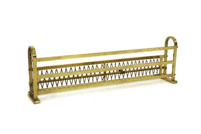 Lot 204 - A French brass coat rack