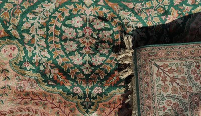 Lot 326 - A Persian style silk rug