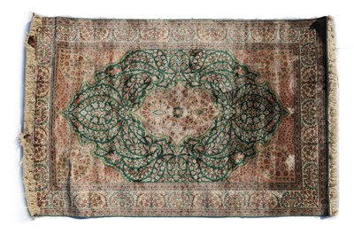 Lot 326 - A Persian style silk rug