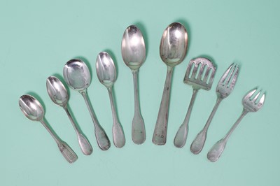Lot 312 - A French silver sorbet and seafood service
