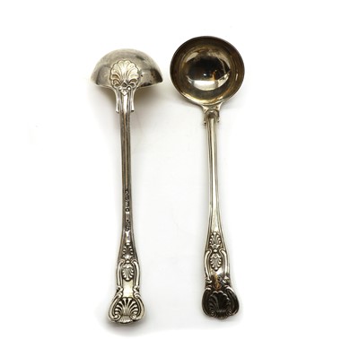 Lot 34 - A pair of Victorian Queen's pattern silver ladles