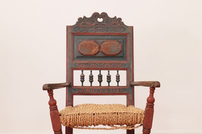 Lot 265 - A painted softwood chair