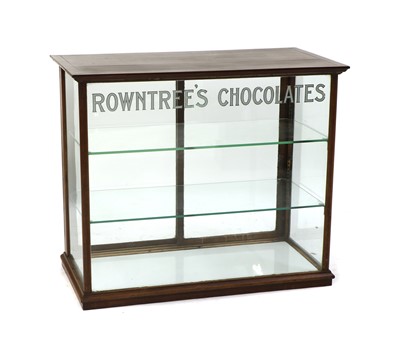 Lot 340 - An Edwardian Rowntree's Chocolate counter top shop display cabinet