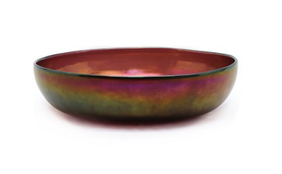 Lot 131 - An iridescent 'bronze' glass bowl
