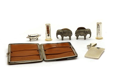 Lot 38 - A collection of silver novelty items