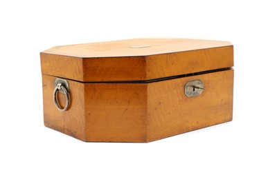 Lot 278 - A satinwood sewing box