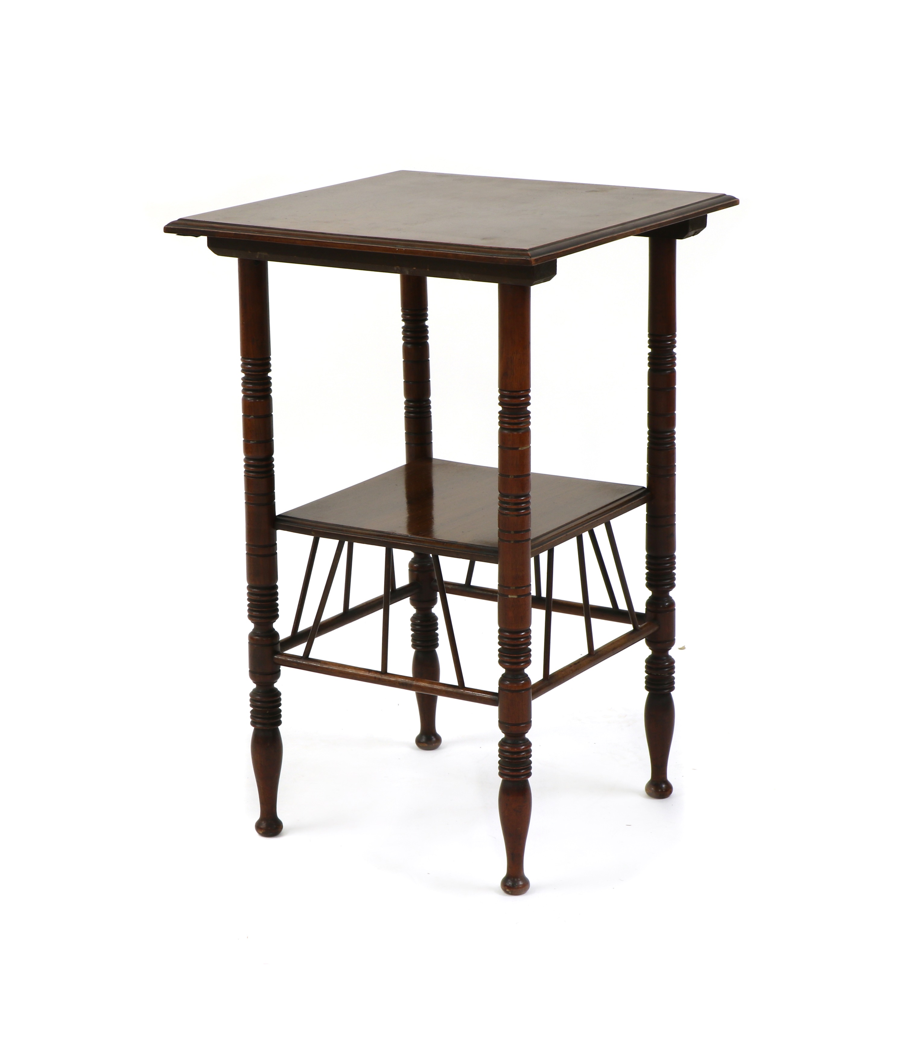 Lot 11 A walnut side table,