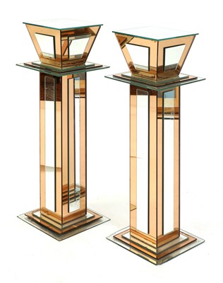Lot 165 - A pair of Art Deco mirror pedestals